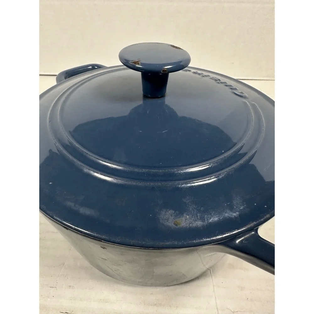 Cuisinart CI630-20 Navy Blue Enameled Cast‎ Iron 3 Qt Round Dutch Oven with Lid
